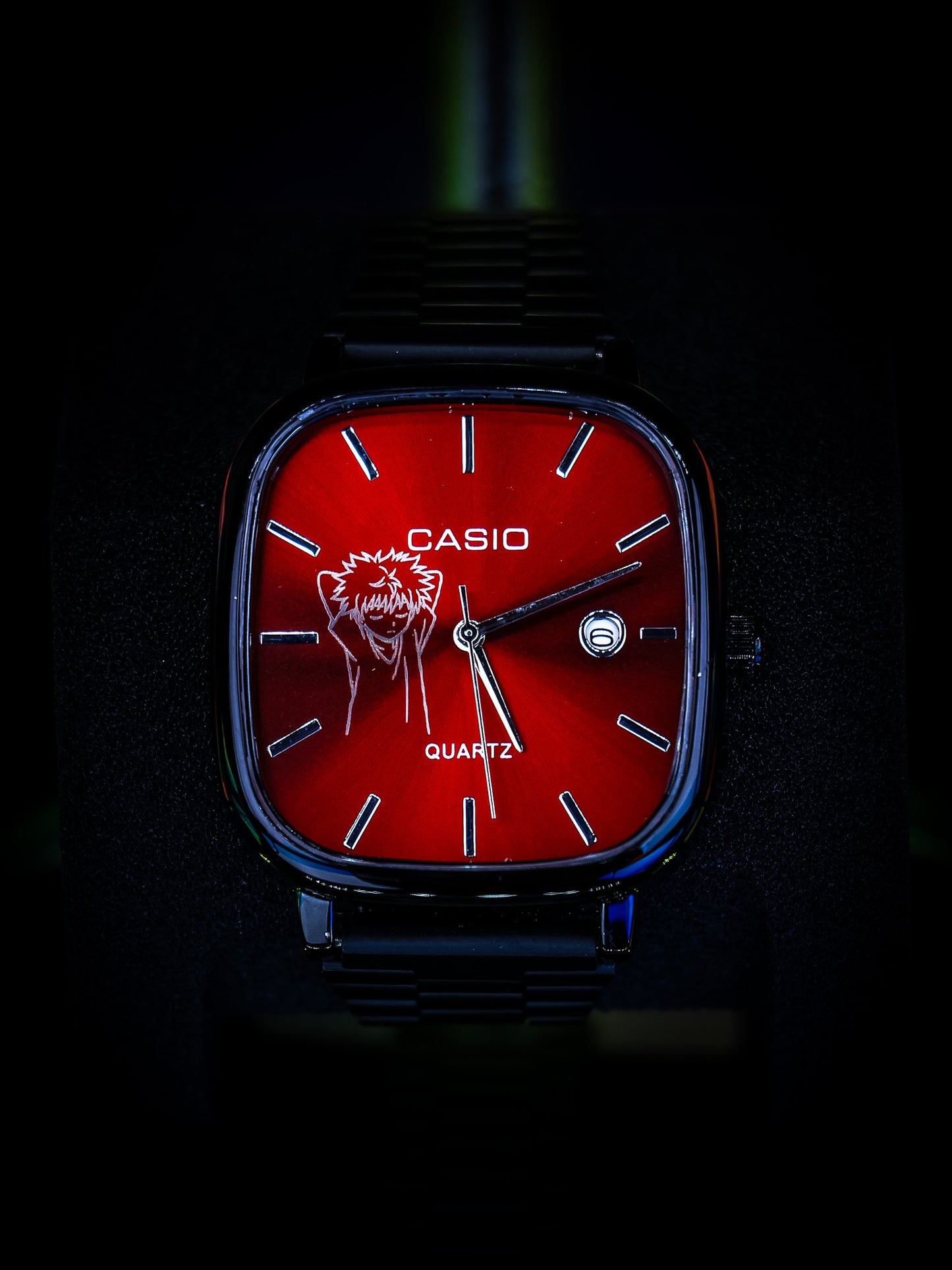 Custom Killua Zoldyck Red Dial Vintage-Style Watch