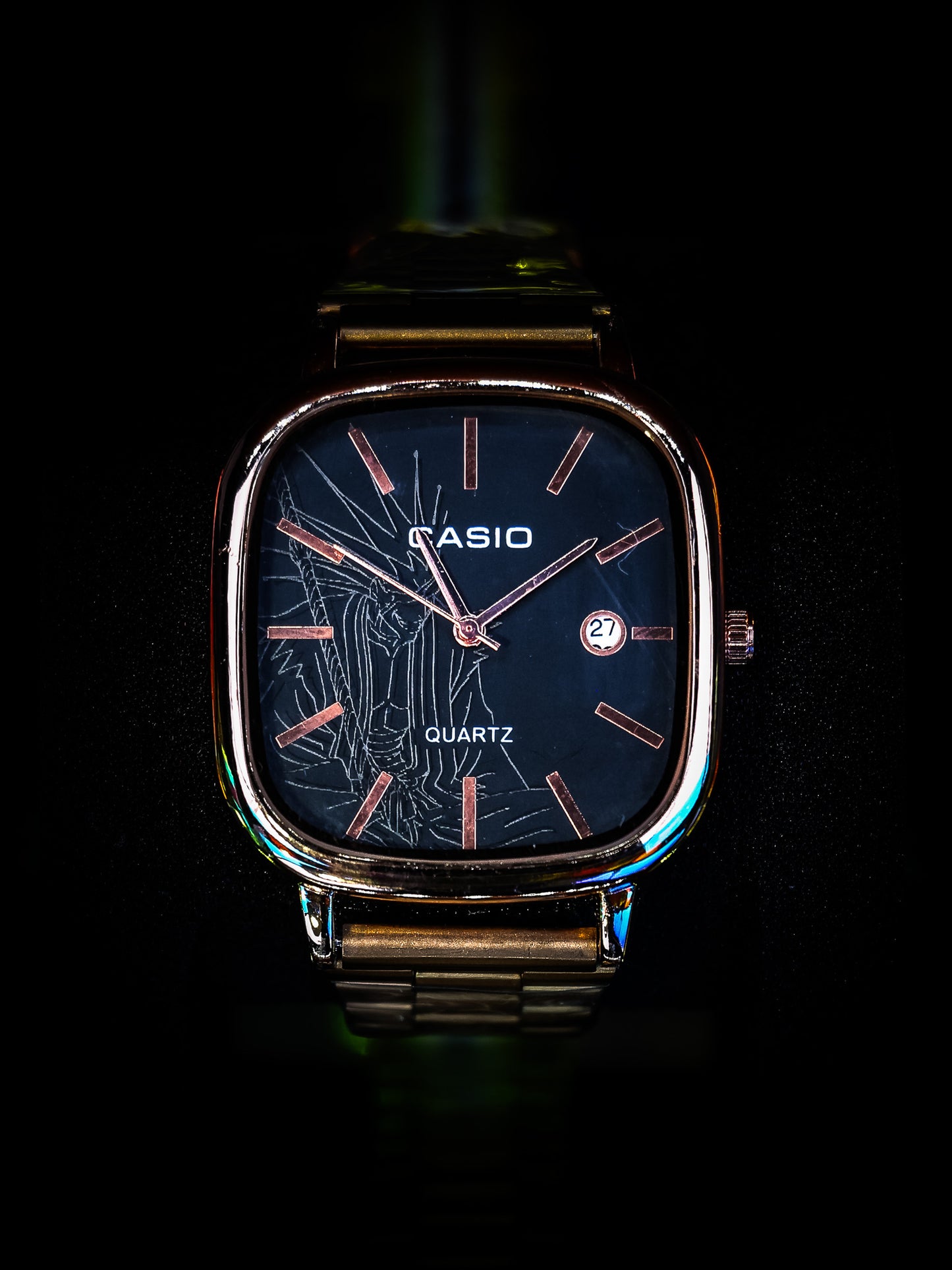 Custom Kenpachi Zaraki Black Dial Vintage-Style Watch