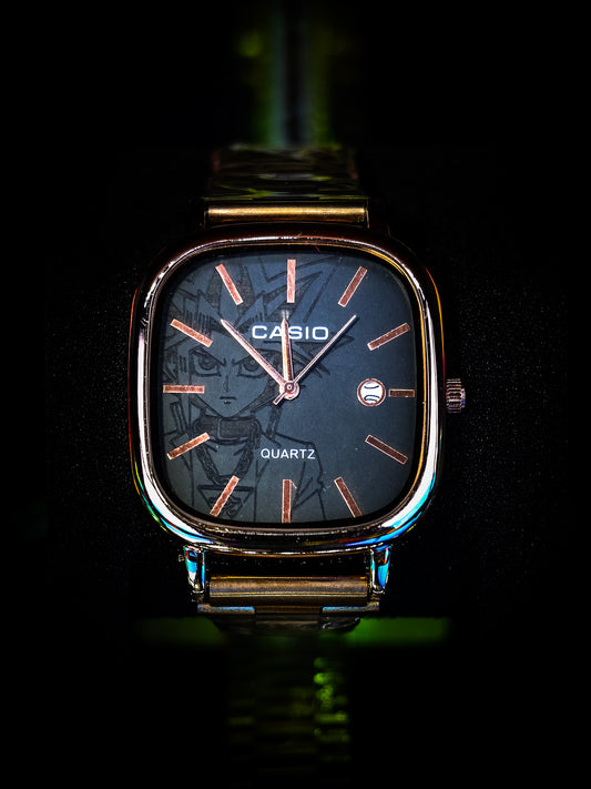 Custom Yami Yugi Black Dial Vintage-Style Watch